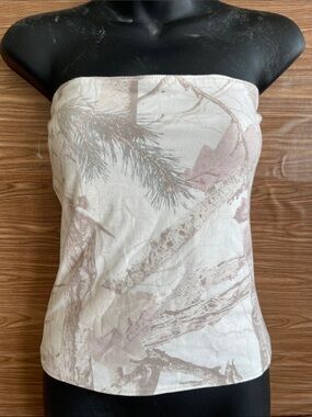 new without tags Hollister Pink and Taupe Strapless Tube Top size L